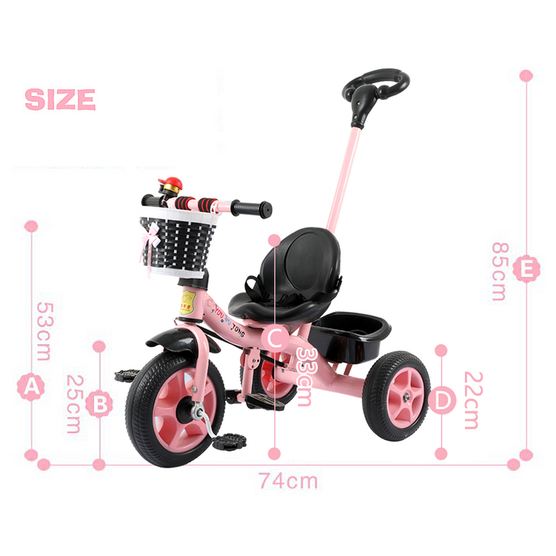 Load image into Gallery viewer, PORIYA 3 Wheel Bike Bicycle Tricycle Trike Basket Ride On Toy Kids/Children/Toddler 3y+