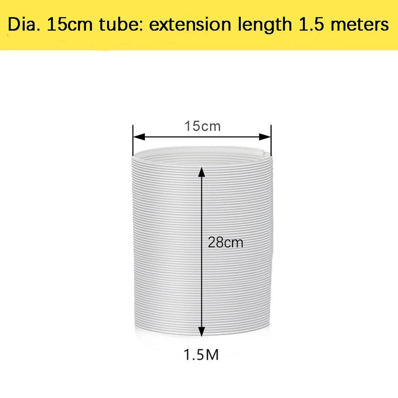 Load image into Gallery viewer, PORIYA 1.5/2/3M Flexible Exhaust Duct Ventilator Pipe Air Conditioner Vent Hose Duct
