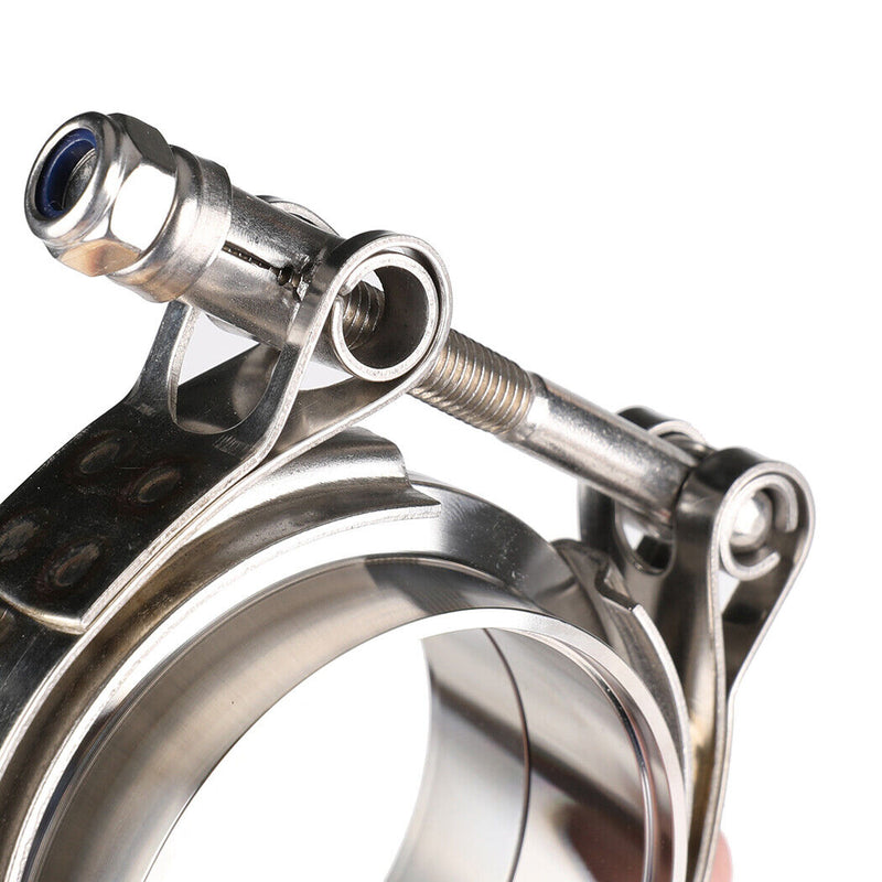 Load image into Gallery viewer, PORIYA 2.5" 64mm V-Band Vband Clamp Stainless Steel Flange Exhaust PipeTailpipe