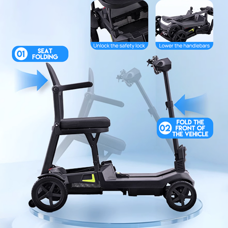Load image into Gallery viewer, 16KG Electric Mobility Scooter Lithium Motorised Foldable w/ Storage Basket