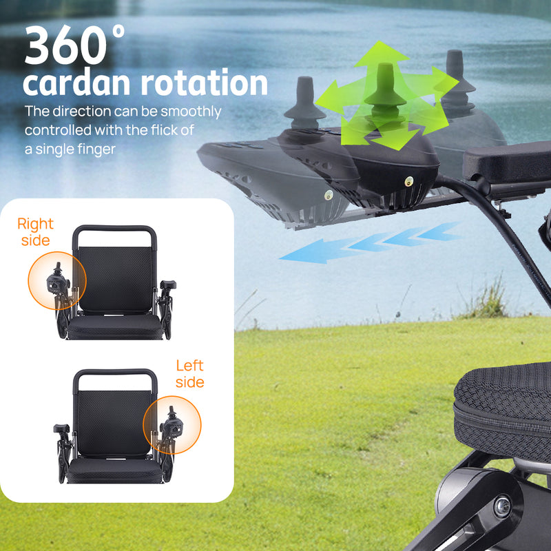 Load image into Gallery viewer, 600W Electric Wheelchair Folding Lithium Power Motorised Foldable w/ Basket