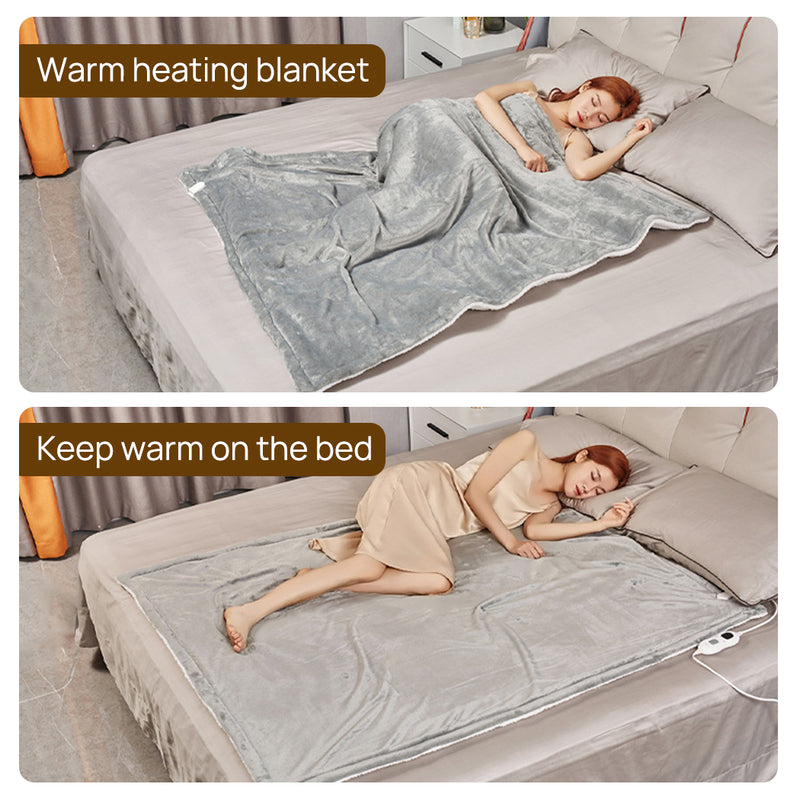 Load image into Gallery viewer, PORIYA Electric Heated Throw Heated Blanket Warm Washable Flannel Heating Blanket