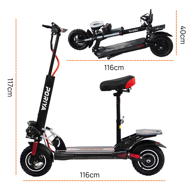 Load image into Gallery viewer, 2000W Electric Scooter Off Road 50km/h Foldable Commuter Adult E-Bike RGB