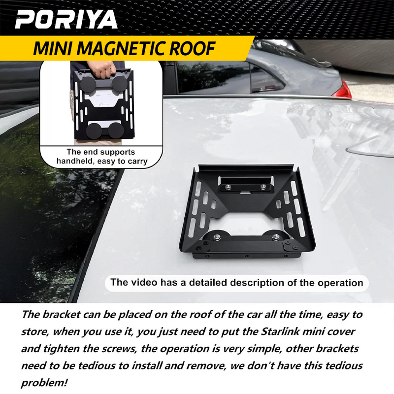 Load image into Gallery viewer, PORIYA Starlink Mini Magnetic Roof Mount Car Mount for Starlink Mini Full Protection
