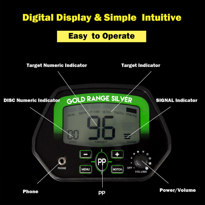 Load image into Gallery viewer, PORIYA 400mm Deep Sensitive Metal Detector KITS Searching Gold Digger Treasure Hunter