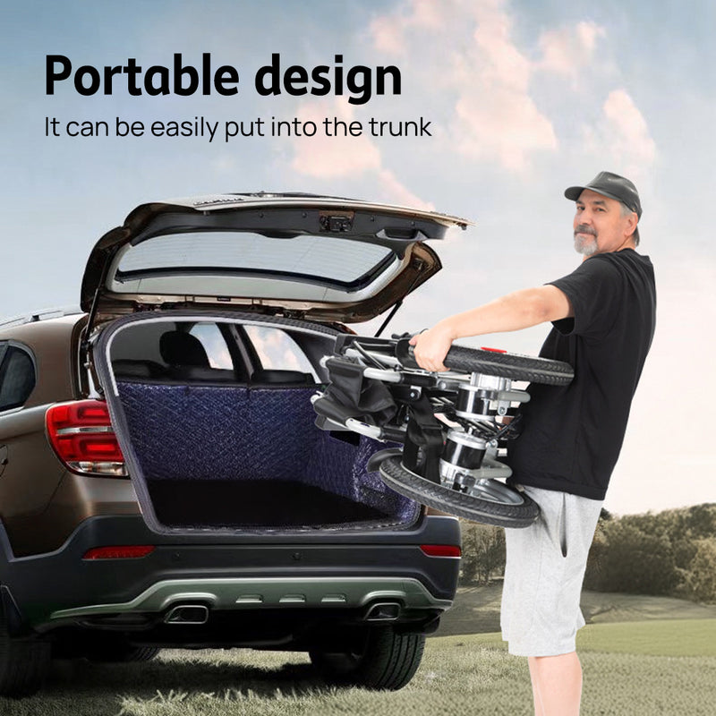 Load image into Gallery viewer, Electric Wheelchair Folding Long Range Motorised Foldable Armrest Free Flip