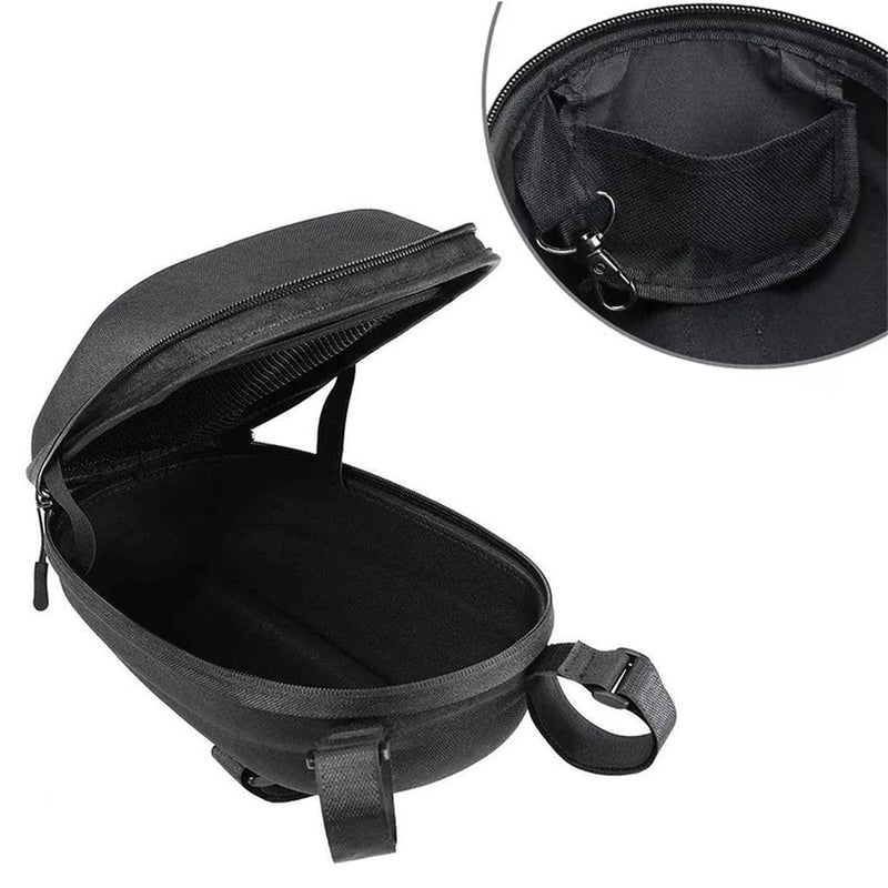 Load image into Gallery viewer, Black 4L Large Electric Scooter Bag Hard Shell Pouch Front Storage Waterproof
