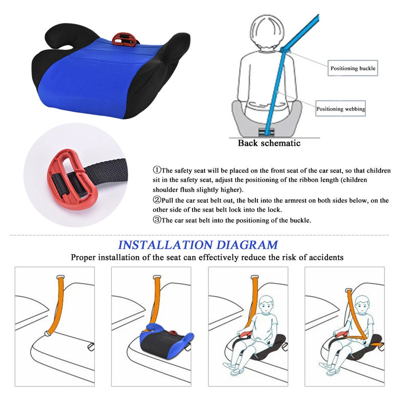 Load image into Gallery viewer, PORIYA 4-12 Years Car Booster Seat Safety Chair Toddler Children Child Kids Sturdy Seat