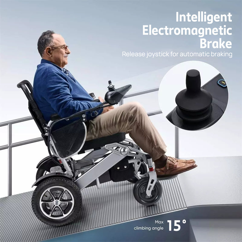 Load image into Gallery viewer, 600W Electric Wheelchair Folding Lithium Power Motorised Foldable w/ Basket