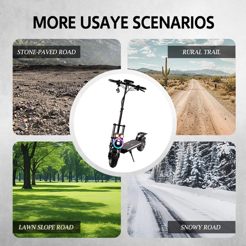 Load image into Gallery viewer, PORIYA Electric Scooter 2500W 70KM/H Off Road Portable Foldable Adult E-Bike W / Seat