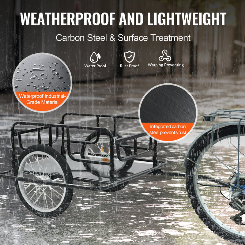 Load image into Gallery viewer, PORIYA Bicycle Cargo Luggage Trailer Cart Bike Wagon Carrier Trailer 16" Tires 60KG