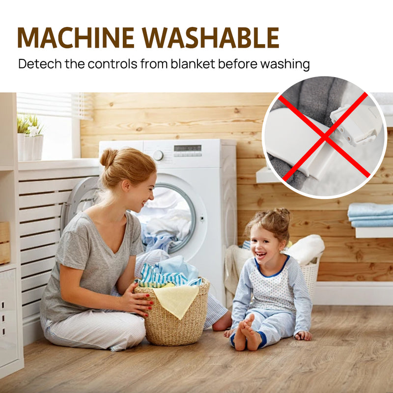 Load image into Gallery viewer, PORIYA Electric Heated Throw Heated Blanket Warm Washable Flannel Heating Blanket