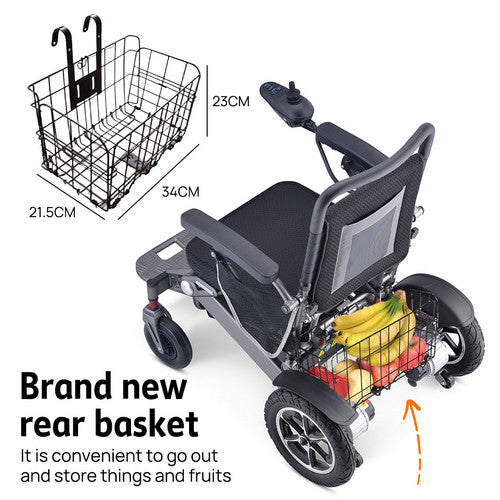Load image into Gallery viewer, 600W Electric Wheelchair Folding Lithium Power Motorised Foldable w/ Basket