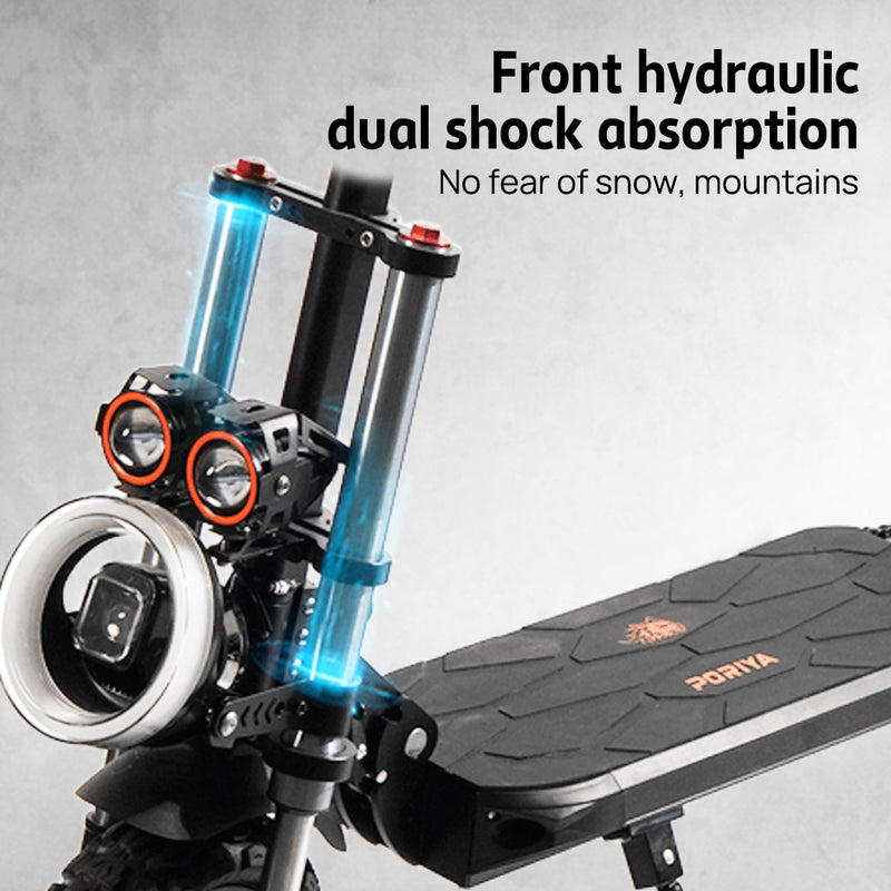 Load image into Gallery viewer, PORIYA Electric Scooter 2500W 70KM/H Off Road Portable Foldable Adult E-Bike W / Seat