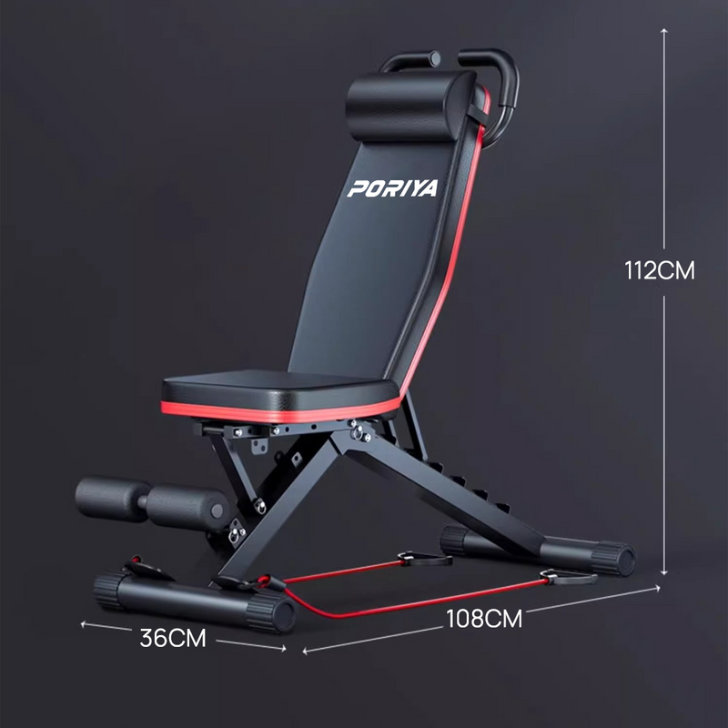 Load image into Gallery viewer, PORIYA Adjustable Dumbbell Weight Bench Full Body Workout Foldable Incline Decline Gym