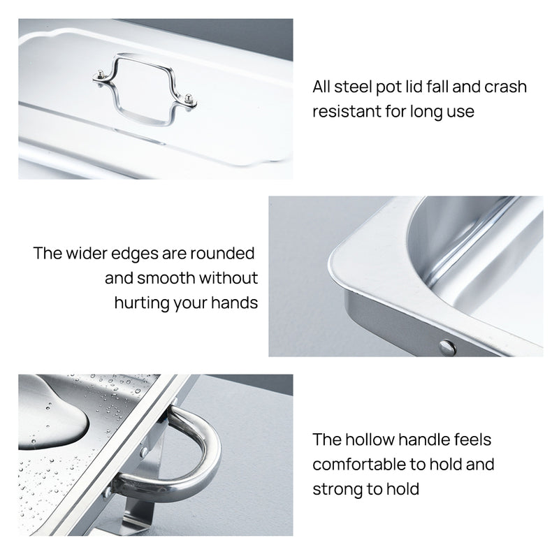 Load image into Gallery viewer, PORIYA 9L 304 Insulated Food Warmer Bain Marie Food Warmer Buffet Warmer Chafing Dish