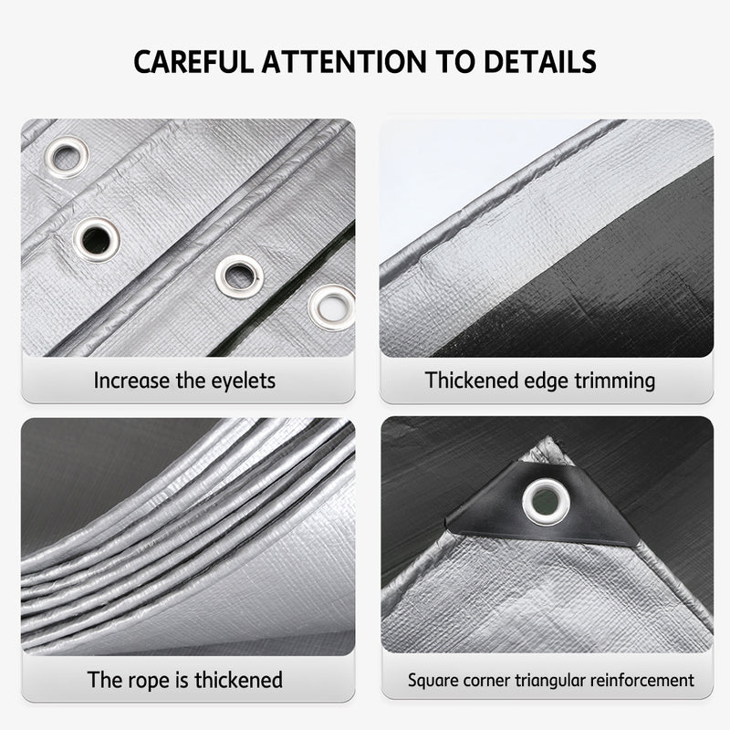 Load image into Gallery viewer, PORIYA Heavy Duty Poly Tarp Waterproof Tarpaulin Outdoor Camping Cover 180gsm Poly Tarp