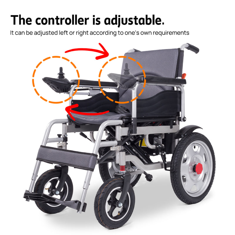 Load image into Gallery viewer, Electric Wheelchair Folding Long Range Motorised Foldable Armrest Free Flip