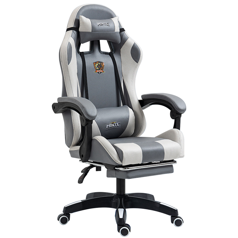 Load image into Gallery viewer, Technology Fabric Gaming Chair Racing Massage Leather Computer Seat Footrest