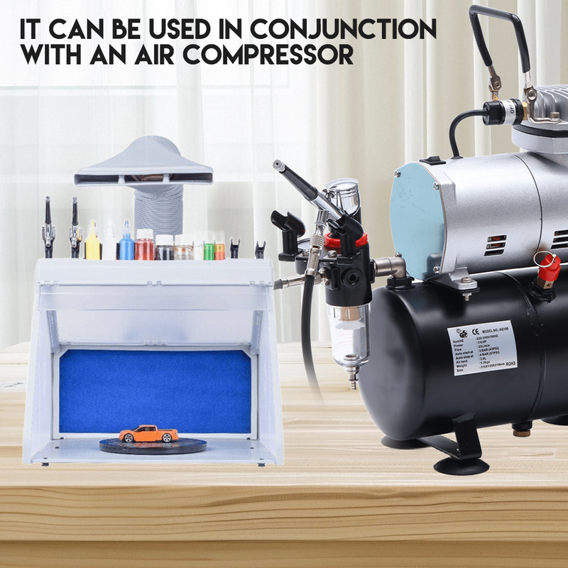 Load image into Gallery viewer, PORIYA Airbrush Spray Booth Portable Hobby Airbrush Paint Spray Booth for Models