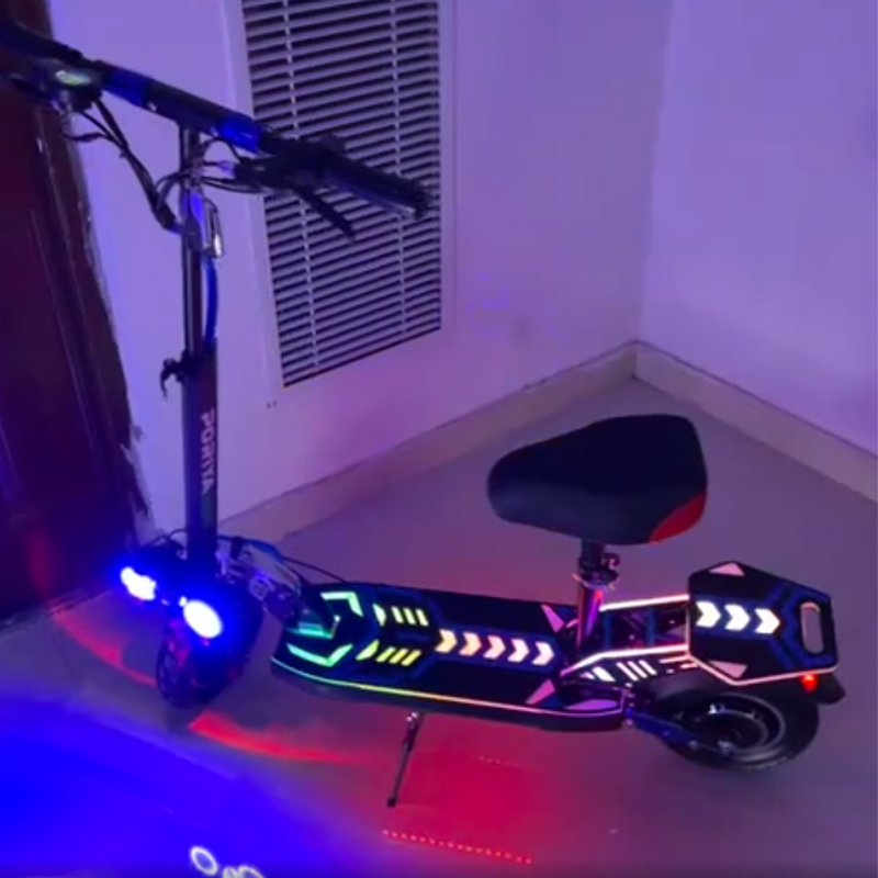 Load image into Gallery viewer, PORIYA NEW Electric Scooter w/RGB Light 2000W 50KM/H Foldable Adult Off Road E-Bike