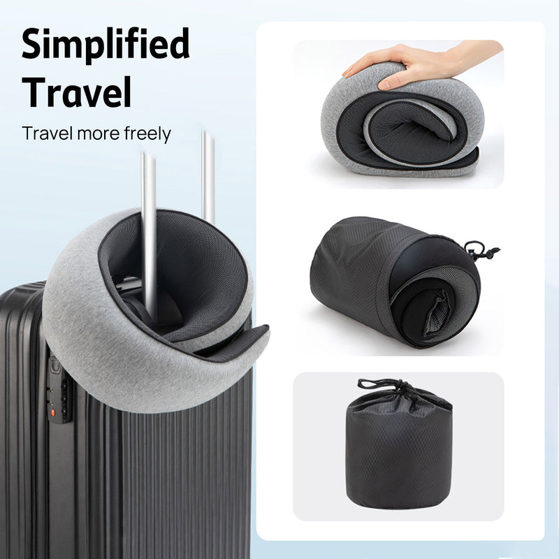 Load image into Gallery viewer, PORIYA Travel Pillow U Shaped Memory Foam Neck Head Rest Soft Support Plane Car Pillow