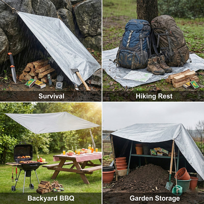 Load image into Gallery viewer, PORIYA Heavy Duty Poly Tarp Waterproof Tarpaulin Outdoor Camping Cover 180gsm Poly Tarp