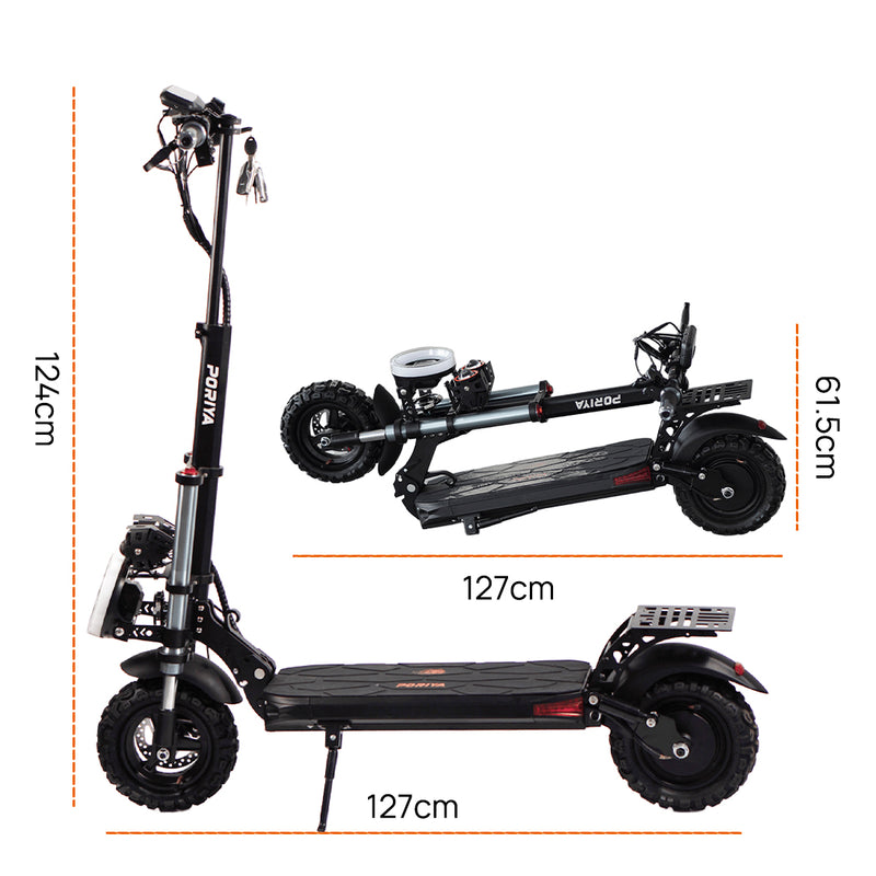 Load image into Gallery viewer, PORIYA Electric Scooter 2500W 70KM/H Off Road Portable Foldable Adult E-Bike W / Seat