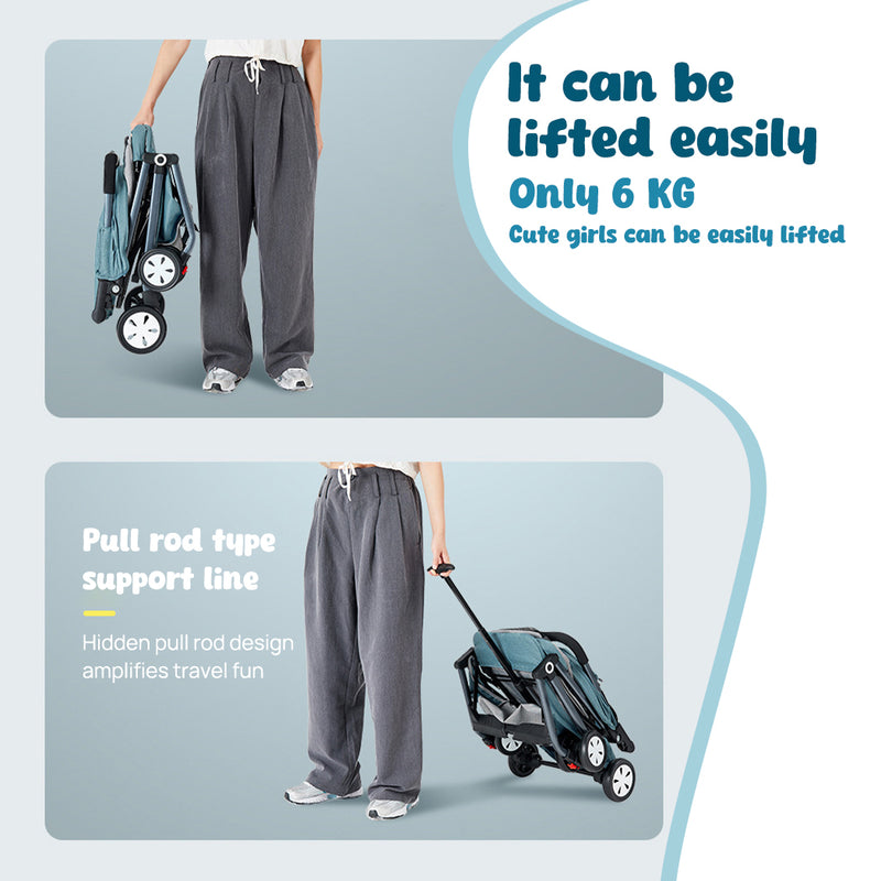 Load image into Gallery viewer, PORIYA Baby Stroller Pram Lightweight Compact Foldable Carry on Plane wi Mosquito Net