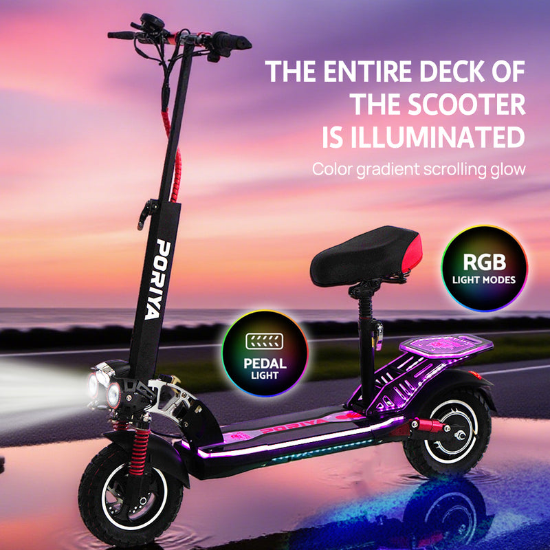 Load image into Gallery viewer, 2000W Electric Scooter Off Road 50km/h Foldable Commuter Adult E-Bike RGB