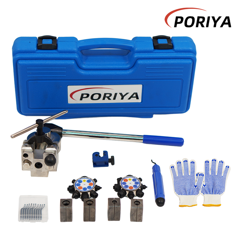 Load image into Gallery viewer, PORIYA Brake Line Flaring Tool 45°&37° Single Bubble Double Flare 3/16"~3/8" Tubes