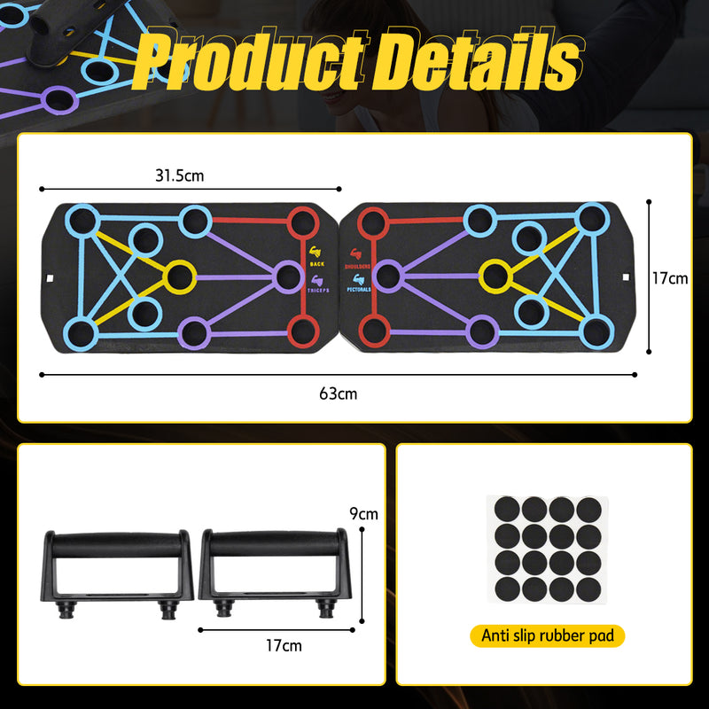 Load image into Gallery viewer, PORIYA Foldable Push Up Board Multi-Position Home Gym Fitness Workout Pushup Stand