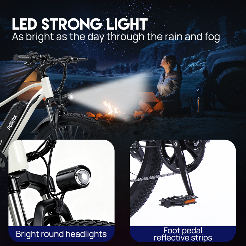 Load image into Gallery viewer, PORIYA 1500W 26“ Electric Mountain Bike 48V 10.4Ah Shimano 7 Speed Off Road AU