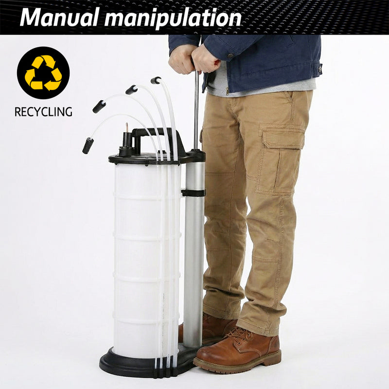 Load image into Gallery viewer, PORIYA 9L Waste Oil Fluid Suction Manual Extractor Pump Vacuum Fuel Car Boat Transfe