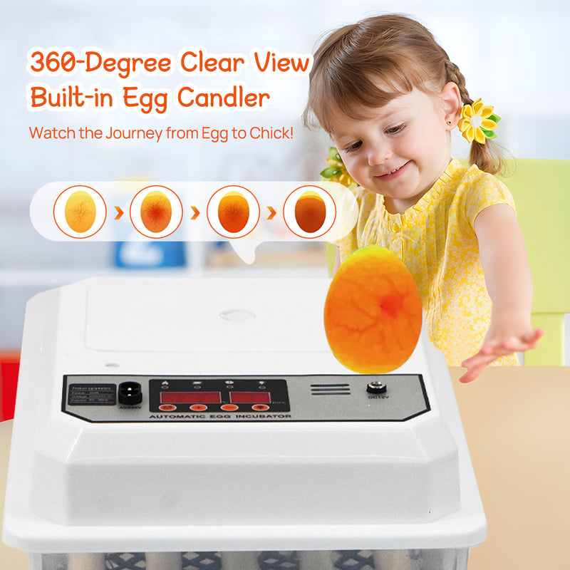 Load image into Gallery viewer, PORIYA 64 Eggs Digital Egg Incubator LED Fully Automatic Turning Chicken Duck Poultry