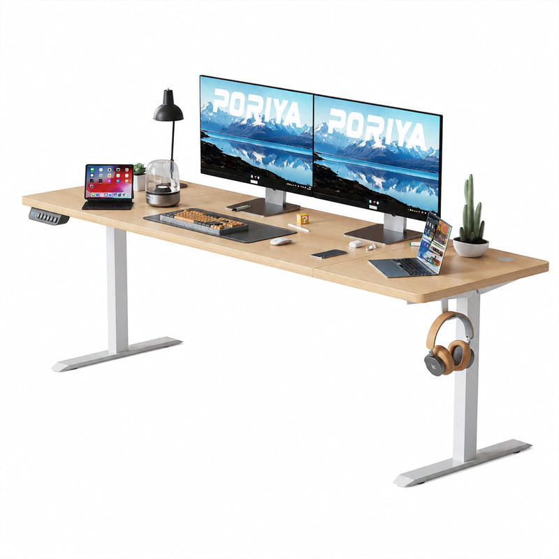 Load image into Gallery viewer, PORIYA 1.7M Electric Standing Desk Height Adjustable Home Office Computer Working Desk