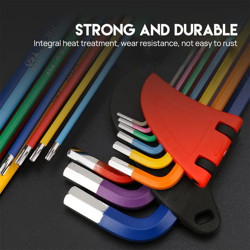 Load image into Gallery viewer, PORIYA 54 PCS Extra Long Arm Wrench Allen Key Hex Set Metric + Imperial + Torx Key