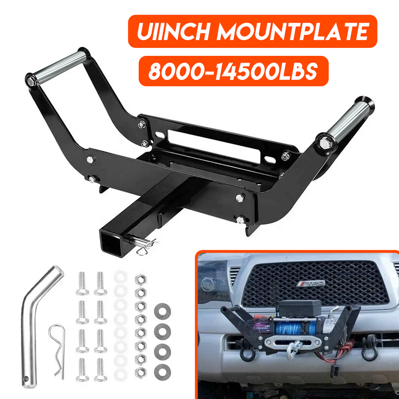 Load image into Gallery viewer, PORIYA Winch Mounting Plate Cradle Steel 8000-14500lbs Universal Truck Trailer