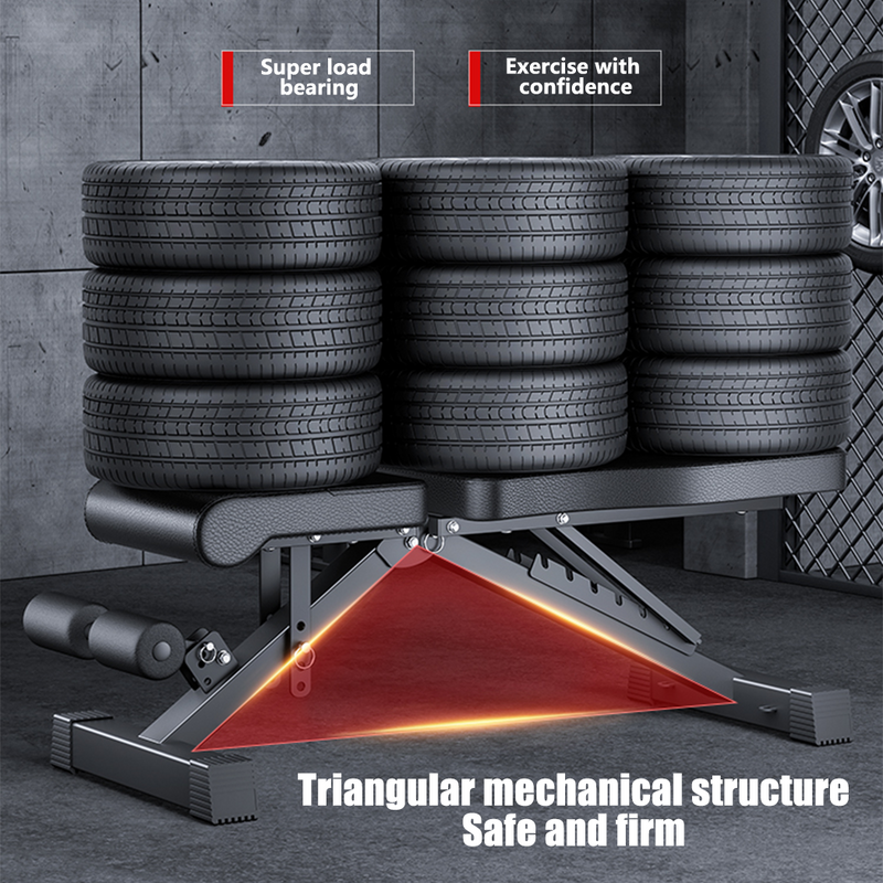 Load image into Gallery viewer, Adjustable Weight Abdominal Bench Sit-Up Back Support Fitness Flat Gym Exercise