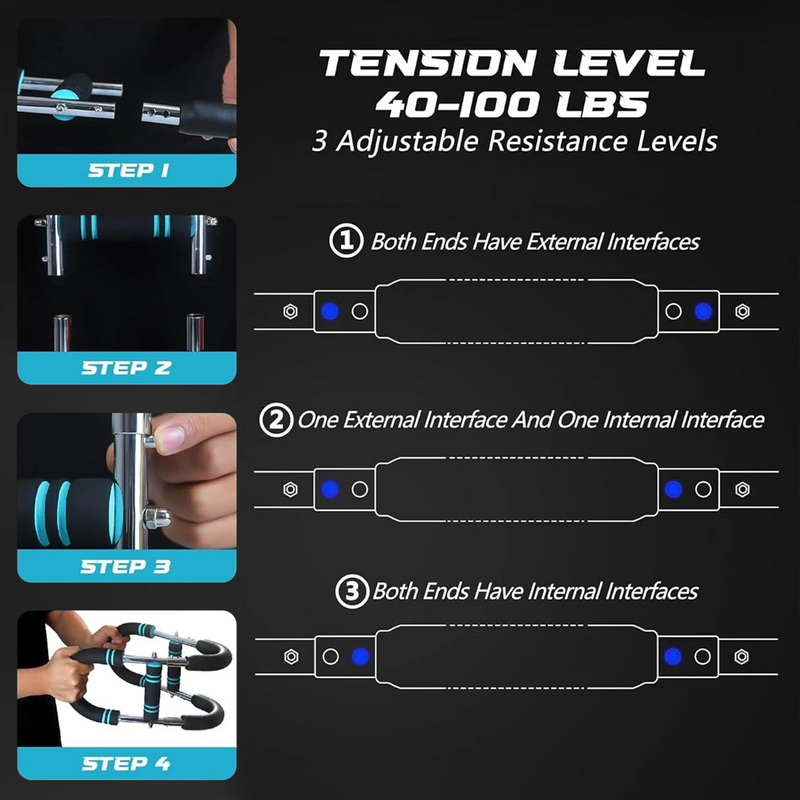 Load image into Gallery viewer, Training Adjustable Arm Trainer 3 Levels Chest Twister Home Workout Detachable