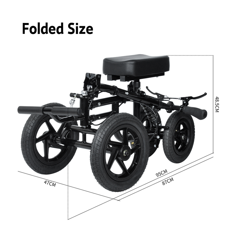 Load image into Gallery viewer, PORIYA Foldable Knee Walker Scooter Mobility Alternative Crutches Wheelchair w/ Basket