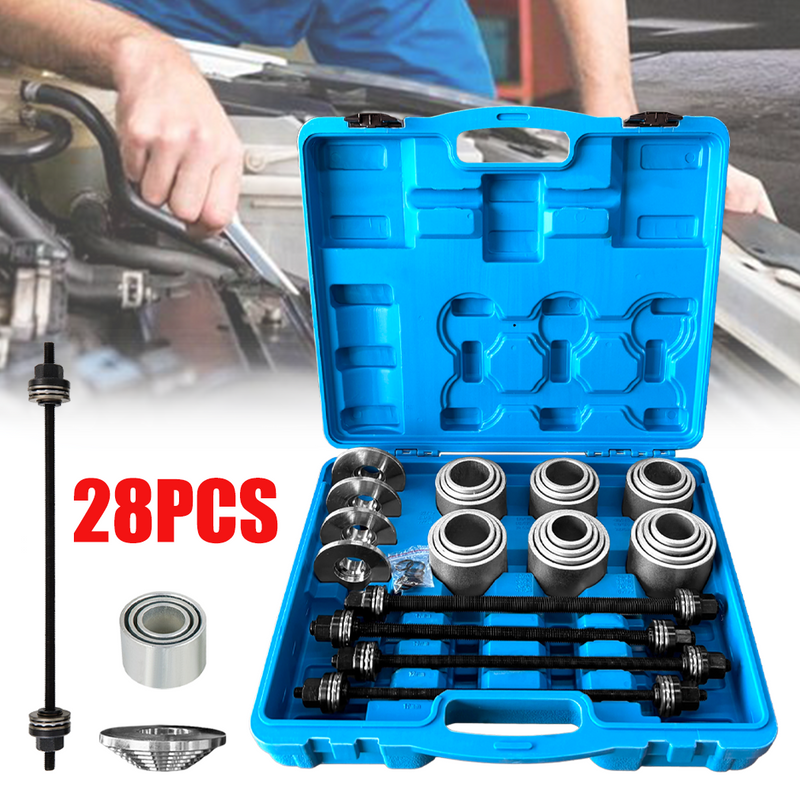 Load image into Gallery viewer, PORIYA 28 pcs Bush Removal Kit Bush Bearing Seals Press Pull Sleeve Tool Kit Set