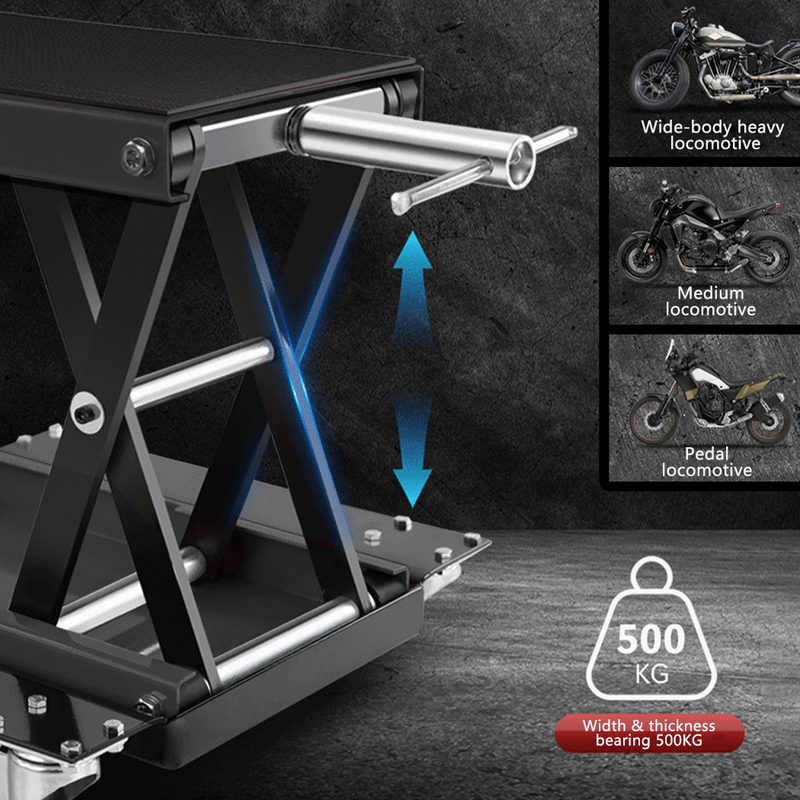 Load image into Gallery viewer, PORIYA 1100lb Motorcycle Scissor Lift Stand 500KG Motorbike Lift Working Bench ATV Jack