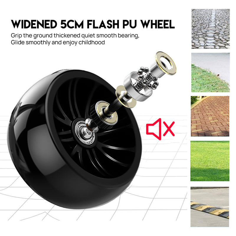 Load image into Gallery viewer, PORIYA Foldable Kids Scooter Adjustable Height Flashing LED Lights 3 Wheels Kick Push