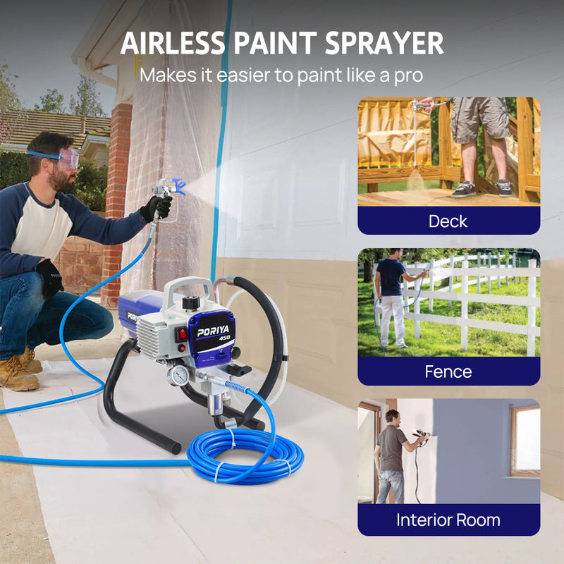 Load image into Gallery viewer, PORIYA Airless Paint Sprayer High Pressure Airless Wall Paint Spray Gun 1700W