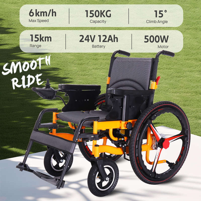 Load image into Gallery viewer, PORIYA Electric Wheelchair Folding Long Range Motorised Foldable Long Range w/ Bag
