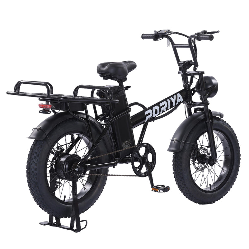 Load image into Gallery viewer, PORIYA Electric Bicycle 48V 18Ah Ebike 1500W Mountain Bike 20'' 55KM/H W/ Delivery Rack