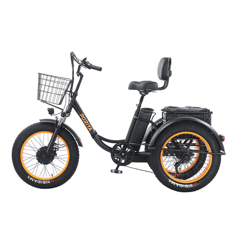 Load image into Gallery viewer, PORIYA 20" Foldable Electric Tricycle 1500W Fat Tire 3 Wheel Bike 55km/h E-Trike 60km