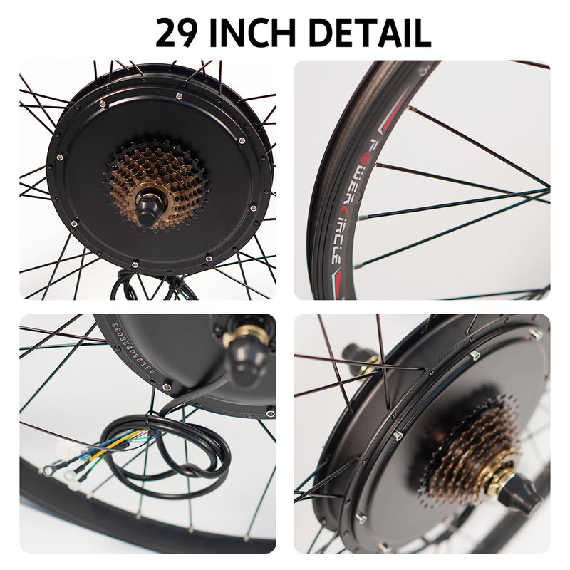 Load image into Gallery viewer, PORIYA ebike Conversion Kit 48V1500W Motor Electric bike rear Wheel 26 27.5 29in