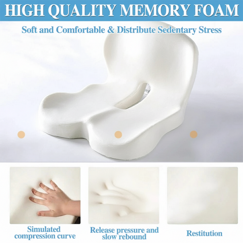 Load image into Gallery viewer, PORIYA Ergonomic Memory Foam Arch Support Office Chair Lumbar Cushion Back Support Seat